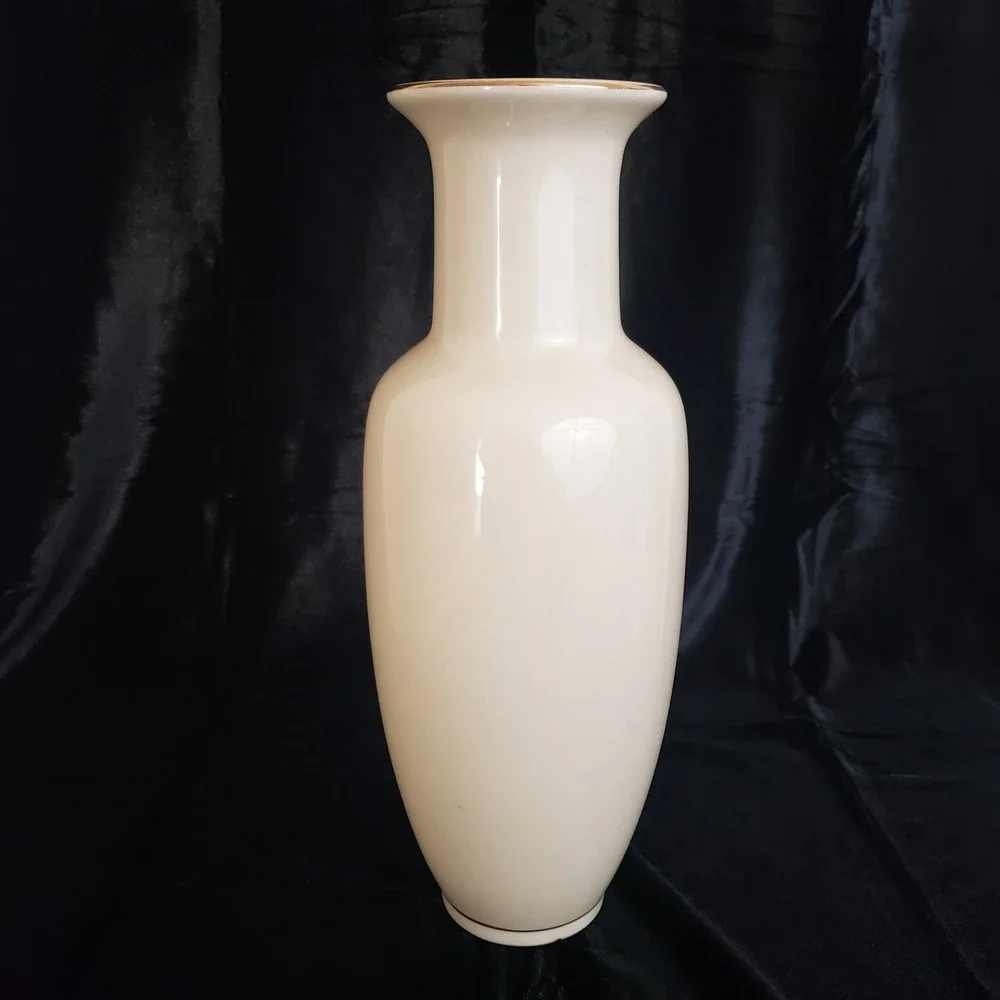 Vintage Floral Vase Iris Bird Design Gold Trim Japan Porcelain‎ Decor